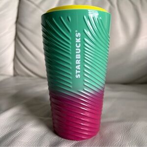 Starbucks Spring Petunia Ceramic Travel Tumbler 12 oz